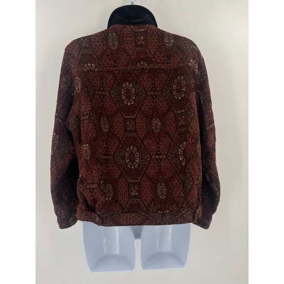 The Territory Ahead Women Size M Brown Geometric Tapestry Button Down Jacket - Picture 4 of 8